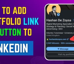 how to add portfolio link in linkedin