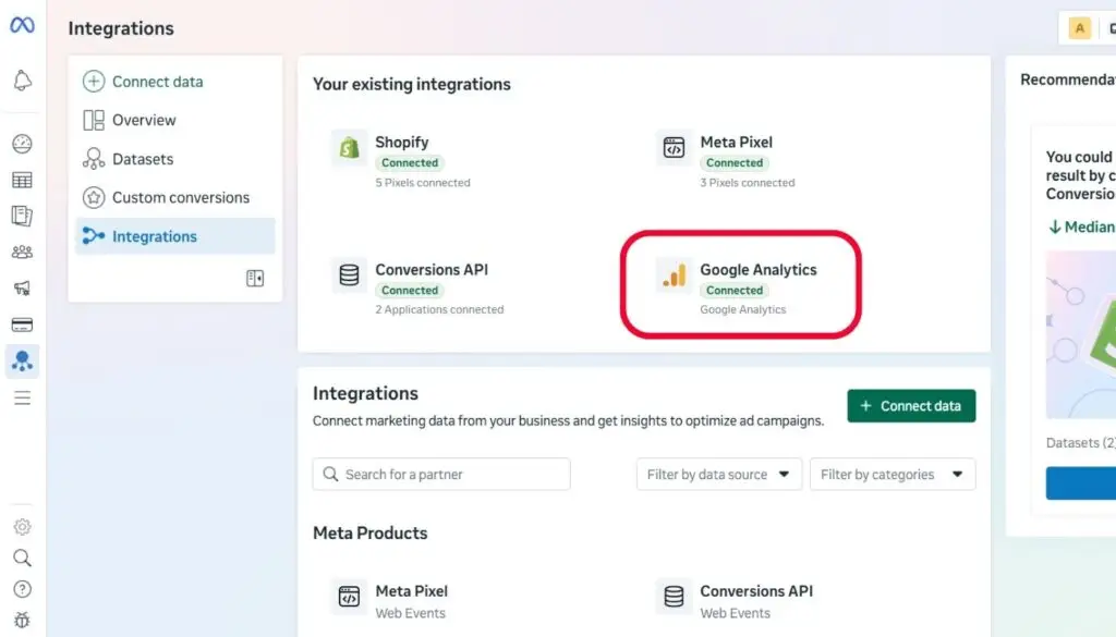 Connect Google Analytics 4 (GA4) to Meta Ads Manager